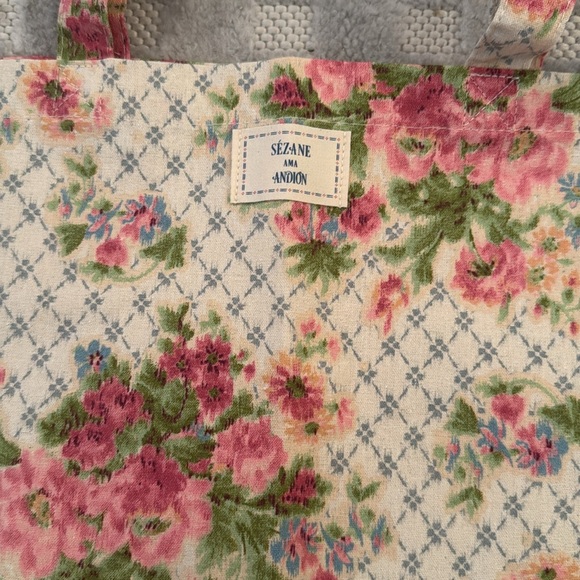 Sezane & Andion Tote Bag NWOT Floral Beautiful - Picture 2 of 4
